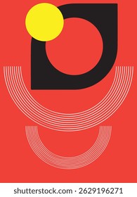 Obra Abstractas simétrica en estilo moderno
