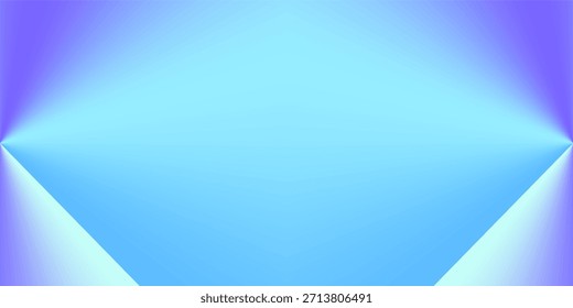 A symmetrical, abstract background featuring a smooth gradient blending cyan, light blue, and soft purple.