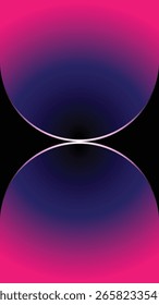 Fundo abstrato simétrico com brilho rosa e roxo neon gradiente design para papel de parede móvel e aplicativos