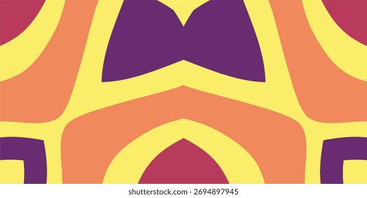 Symmetrical abstract colorful arch background