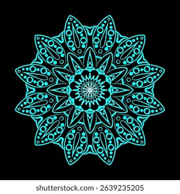 Symmetrical abstract design forms a futuristic pattern. Suitable for digital backgrounds, visual arts, and modern design concepts.