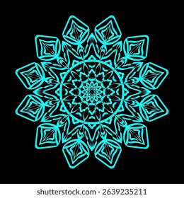 Symmetrical abstract design forms a futuristic pattern. Suitable for digital backgrounds, visual arts, and modern design concepts.