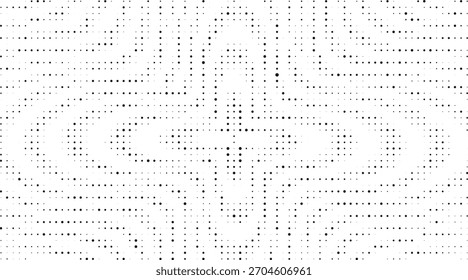 Patrón punteado abstracto simétrico en gris que forma la geometría suave de la onda-como, textura decorativa mínima ideal para los fondos limpios modernos, las superficies contemporáneas, y el diseño digital sutil