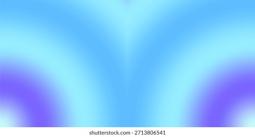 A symmetrical, abstract gradient background featuring soft, blurred arcs of cyan, blue, and violet radiating from the bottom corners.