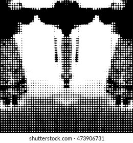 symmetrical Abstract halftone background