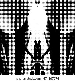 symmetrical Abstract halftone background