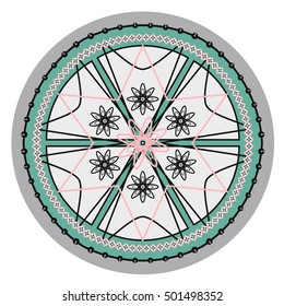 Symmetrical abstract mandala.  Can be used for wallpaper, pattern fills, web pages, surface textures.
