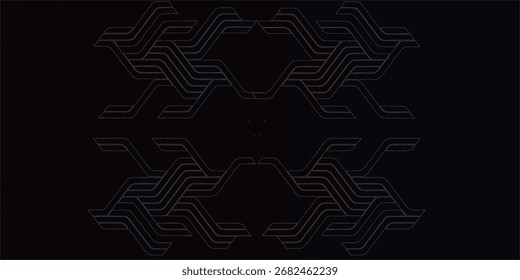 Padrão abstrato simétrico em um fundo escuro.