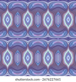 Patrón abstracto simétrico en tonos violeta con Formas de diamantes brillantes, obras de arte de caleidoscopio moderno para textura y diseño. Palabras claves de oro: violeta, simetría, diamante, abstracto, glowing