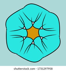 Symmetrical abstract pattern with white background