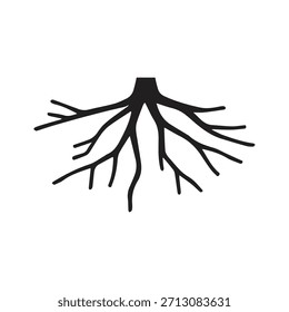 Diseño de raíz Abstractas simétrica con fuerte expresión minimalista