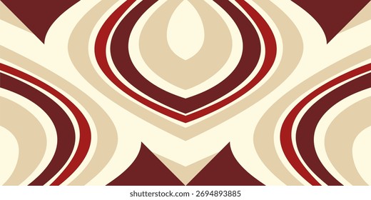 Symmetrical abstract teardrop pattern banner