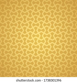 Symmetrischer abstrakter Vektorhintergrund im arabischen Stil aus geometrischer Goldlinie. Traditionelles islamisches Muster.