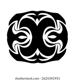 Symmetrical abstract vector design featuring elegant organic elements. isolated on white background