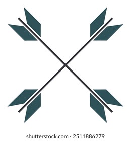 Symmetrical Arrows Geometric Shape with Minimalist Text