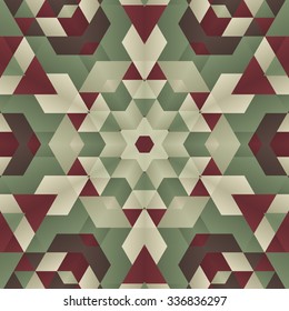 Symmetrical background element with bold geometrical patterns and stylized floral pattern. For wallpaper, pattern fills, web page background, surface textures for print and dalle production.
