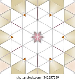 Symmetrical background element with bold geometrical patterns and stylized floral pattern. For wallpaper, pattern fills, web page background, surface textures for print and dalle production.
