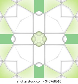 Symmetrical background element with bold geometrical patterns and stylized floral pattern. For wallpaper, pattern fills, web page background, surface textures for print and dalle production.