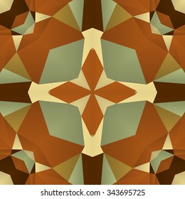 Symmetrical background element with triangles in form of stylized floral pattern. For wallpaper, pattern fills, web page background, surface textures for print and dalle production.