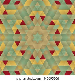 Symmetrical background element with triangles in form of stylized floral pattern. For wallpaper, pattern fills, web page background, surface textures for print and dalle production.