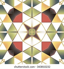 Symmetrical background element with triangles in form of stylized floral pattern. For wallpaper, pattern fills, web page background, surface textures for print and dalle production.