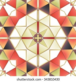 Symmetrical background element with triangles in form of stylized floral pattern. For wallpaper, pattern fills, web page background, surface textures for print and dalle production.