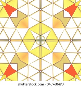 Symmetrical background element with triangles in form of stylized floral pattern. For wallpaper, pattern fills, web page background, surface textures for print and dalle production.