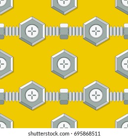 Symmetrical background with stud bolt vector illustration
