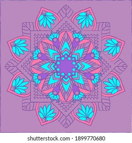 mandala simétrica hermosa para armonía de mente y cuerpo para meditación y yoga y prácticas espirituales