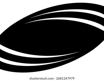 Symmetrical black on white background vector pattern of curved thick lines. Sports design element. Logo. Vector background. Place for text