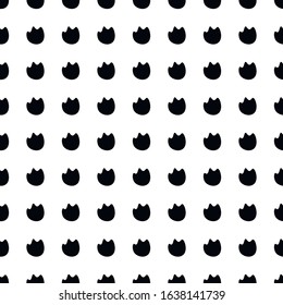 Symmetrical black and white seamless pattern. Geometrically correct background. Simple pattern.