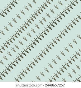 Composición de ramas simétricas en el patrón de repetición de Vector de fondo verde claro