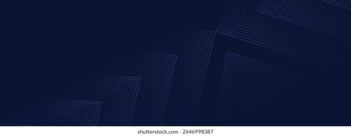 Symmetrical Chevron Lines Gradient Background in Dark Navy Blue with Subtle Light Blue Tones Creating a Sophisticated and Modern Geometric Pattern