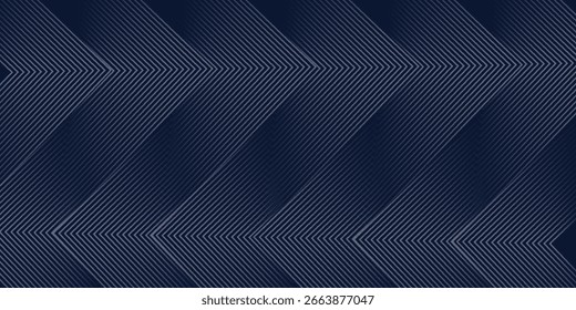 Fondo de degradado de líneas de Chevron simétricas en azul marino oscuro con sutiles tonos azules claros que crean un patrón geométrico sofisticado y moderno