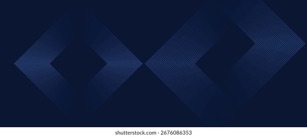 Fundo de gradiente simétrico linhas divisas em azul marinho escuro com tons azul claro sutil criando um sofisticado e moderno padrão geométrico