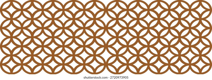 Symmetrical Circle Grid Design for Textile or Wallpaper