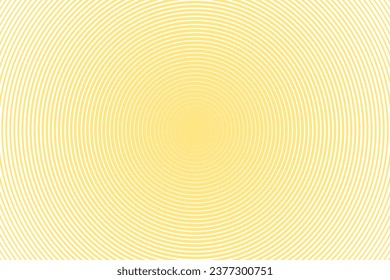 Symmetrical circle rings pattern. Concentric circles minimal background design for posters or social media content. White on yellow pattern.