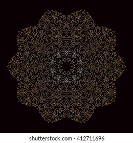 Symmetrical circular pattern mandala. 