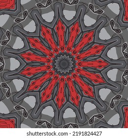 Symmetrical colorful kaleidoscopic pattern for design and background