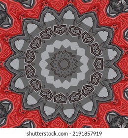 Symmetrical colorful kaleidoscopic pattern for design and background