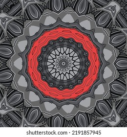 Symmetrical colorful kaleidoscopic pattern for design and background