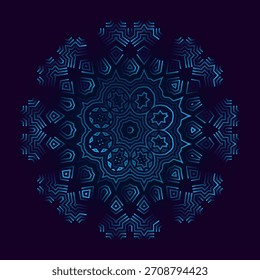 Symmetrical composition of geometric shapes. Abstract element for design. Vector illustration in a flat style with simple shapes.