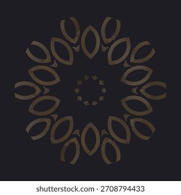 Symmetrical composition of geometric shapes. Abstract element for design. Vector illustration in a flat style with simple shapes.