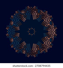 Symmetrical composition of geometric shapes. Abstract element for design. Vector illustration in a flat style with simple shapes.