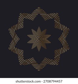 Symmetrical composition of geometric shapes. Abstract element for design. Vector illustration in a flat style with simple shapes.