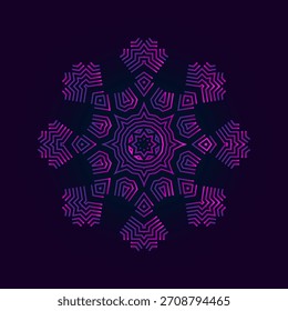 Symmetrical composition of geometric shapes. Abstract element for design. Vector illustration in a flat style with simple shapes.