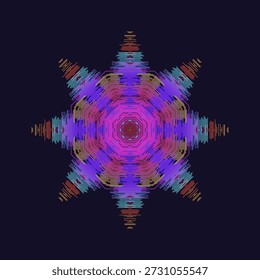 Symmetrical composition of geometric shapes. Abstract element for design. Vector illustration in a flat style.	
