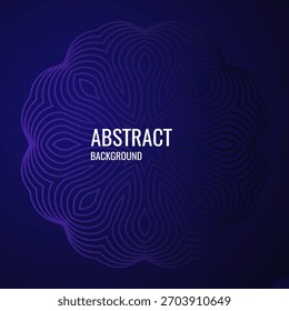 Symmetrical composition of wavy lines. Abstract element for design. Vector illustration. A pattern of deformed stripes. Modern graphic design.
