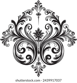 Symmetrical Corner Ornament Design Vector Illustrative for your work's logos, T-shirt merchandise, stickers, label designs, posters, greeting cards, and advertising for business entities or brands.