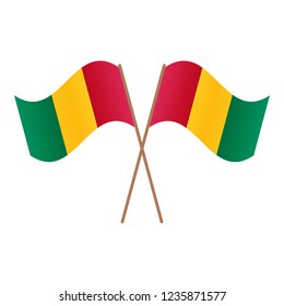 Symmetrical Crossed Guinea flags